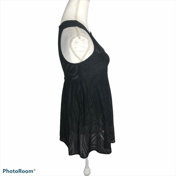 Free People Fit & Flare Black Top Sz XS - Picture 4 of 9